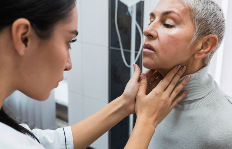 Bösartiger Tumor im Halsbereich